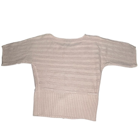 HOOKED UP by IOT Silver Sparkle Pink Knit 3/4 Sleeves Sweater Junior's Size L - Picture 8 of 16